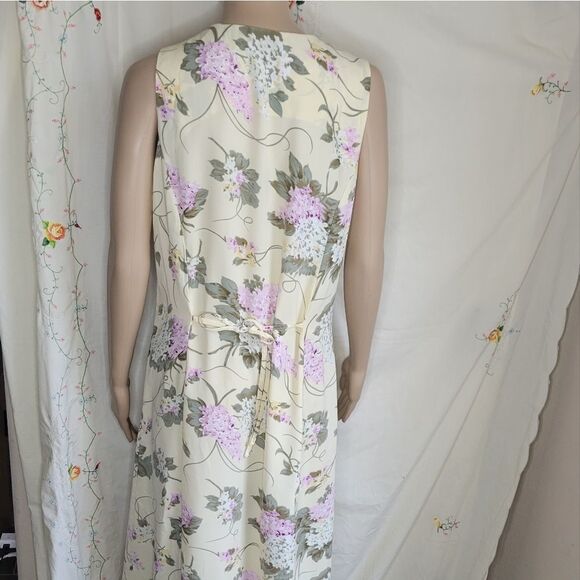 Vintage Premier International Floral Print Tie Back Sleeveless Maxi Dress - Picture 12 of 13